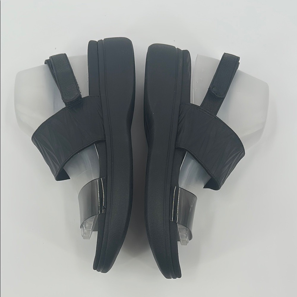 Vionic Black Platform Sandals Adjustable Ankle St… - image 4